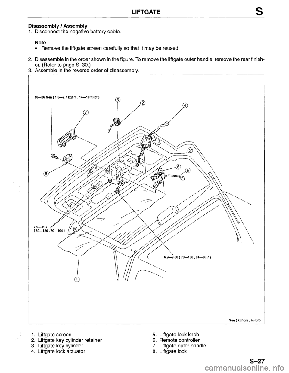 MAZDA MPV 1996  Workshop Manual 
