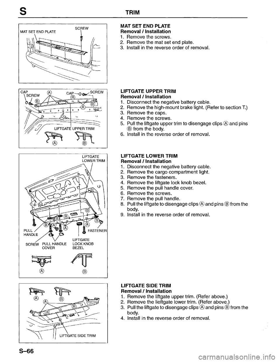 MAZDA MPV 1996 Workshop Manual MAZDA MPV 1996 Workshop Manual