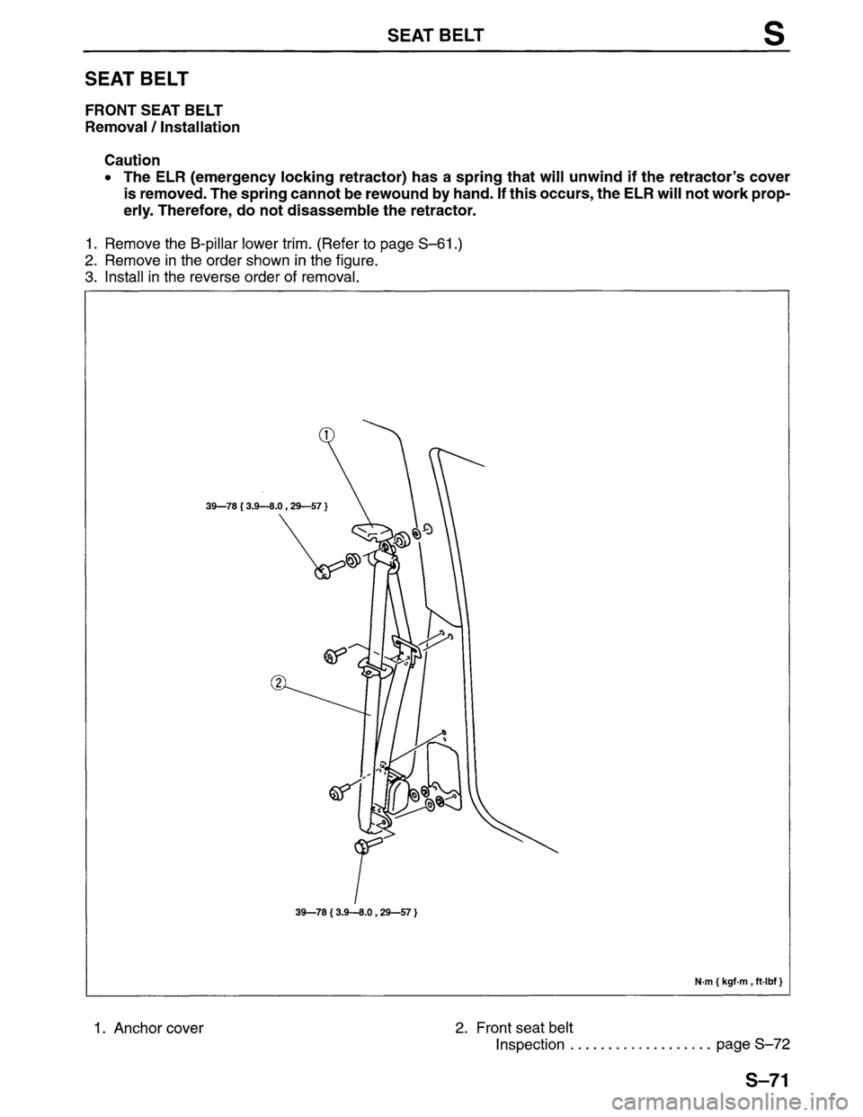 MAZDA MPV 1996 Workshop Manual MAZDA MPV 1996 Workshop Manual