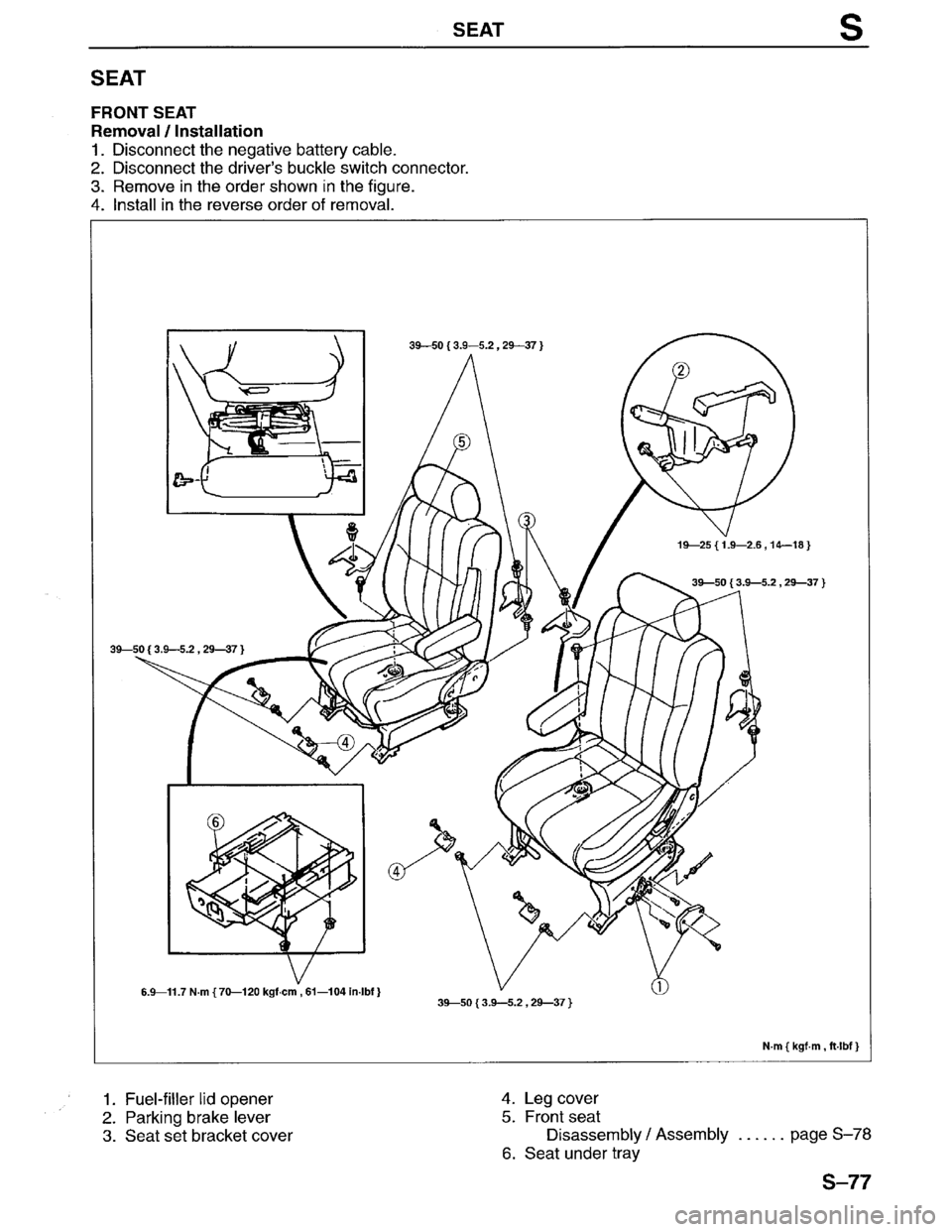 MAZDA MPV 1996 Workshop Manual MAZDA MPV 1996 Workshop Manual