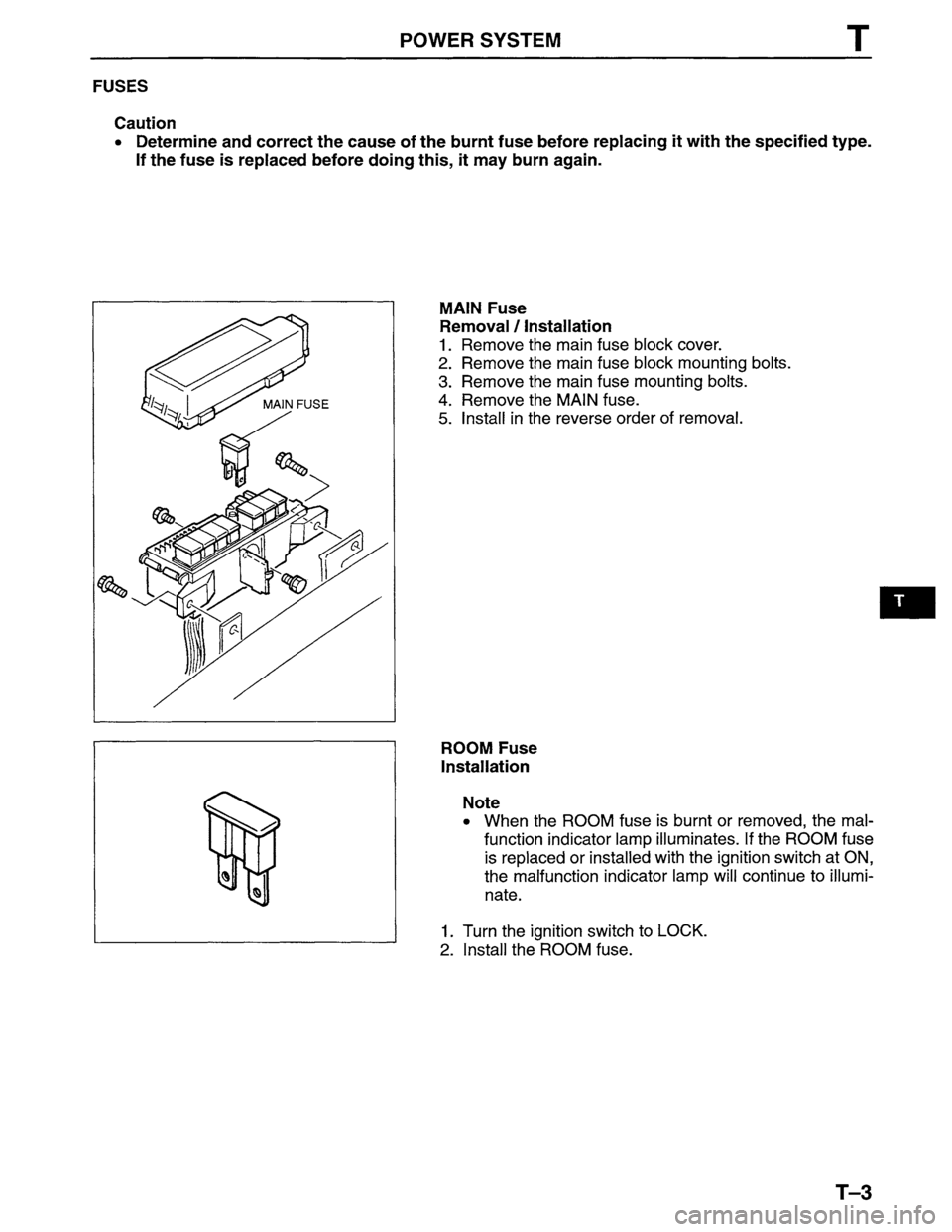 MAZDA MPV 1996 Workshop Manual MAZDA MPV 1996 Workshop Manual