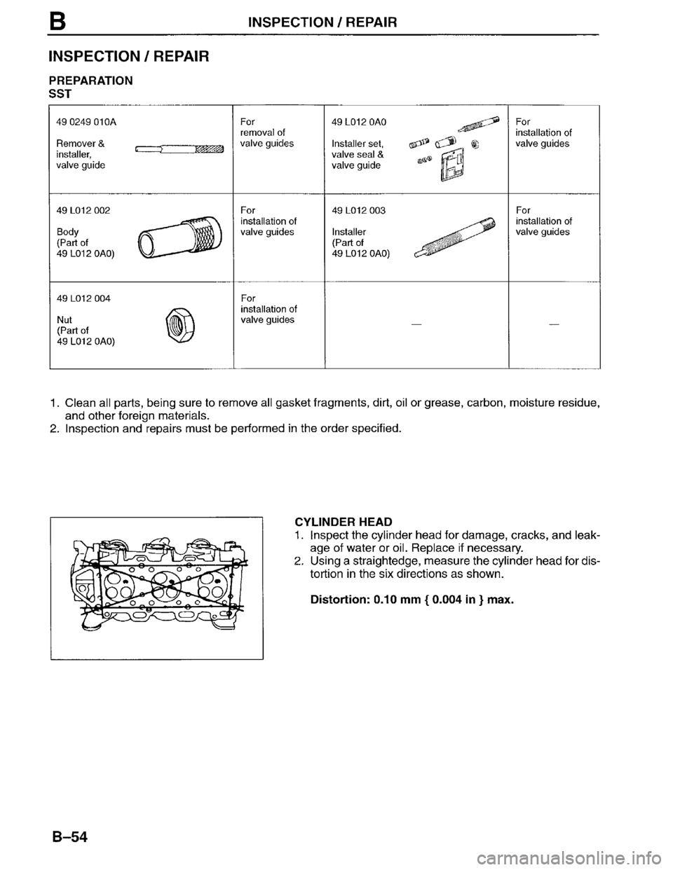 MAZDA MPV 1996 Owners Manual MAZDA MPV 1996 Owners Manual