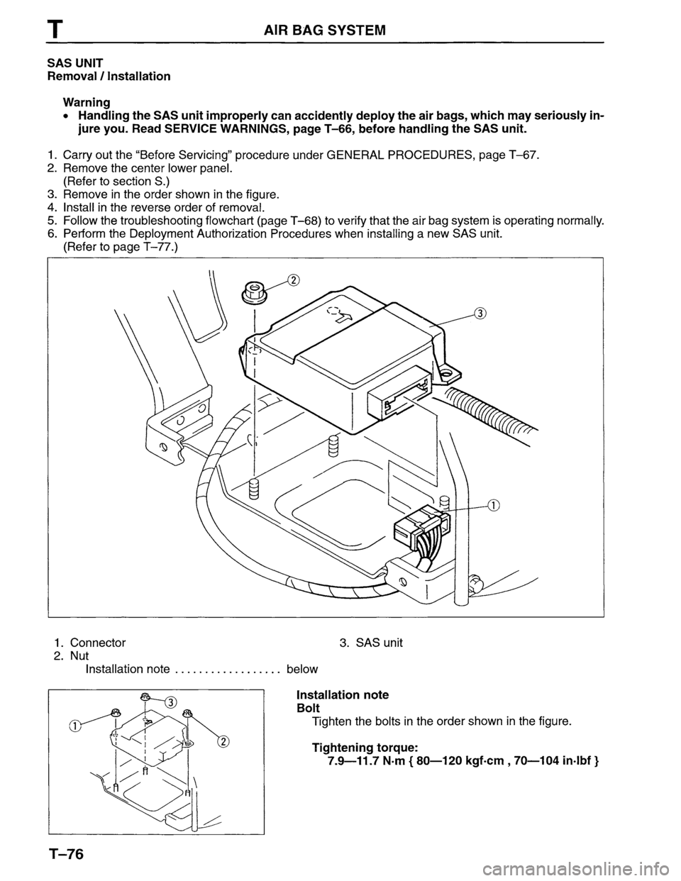 MAZDA MPV 1996 Workshop Manual MAZDA MPV 1996 Workshop Manual
