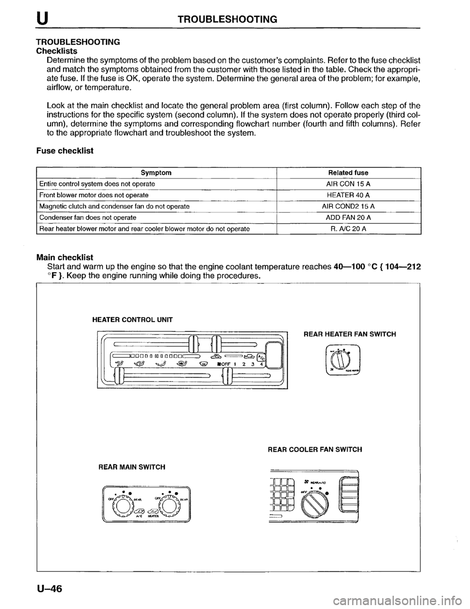 MAZDA MPV 1996 Workshop Manual MAZDA MPV 1996 Workshop Manual