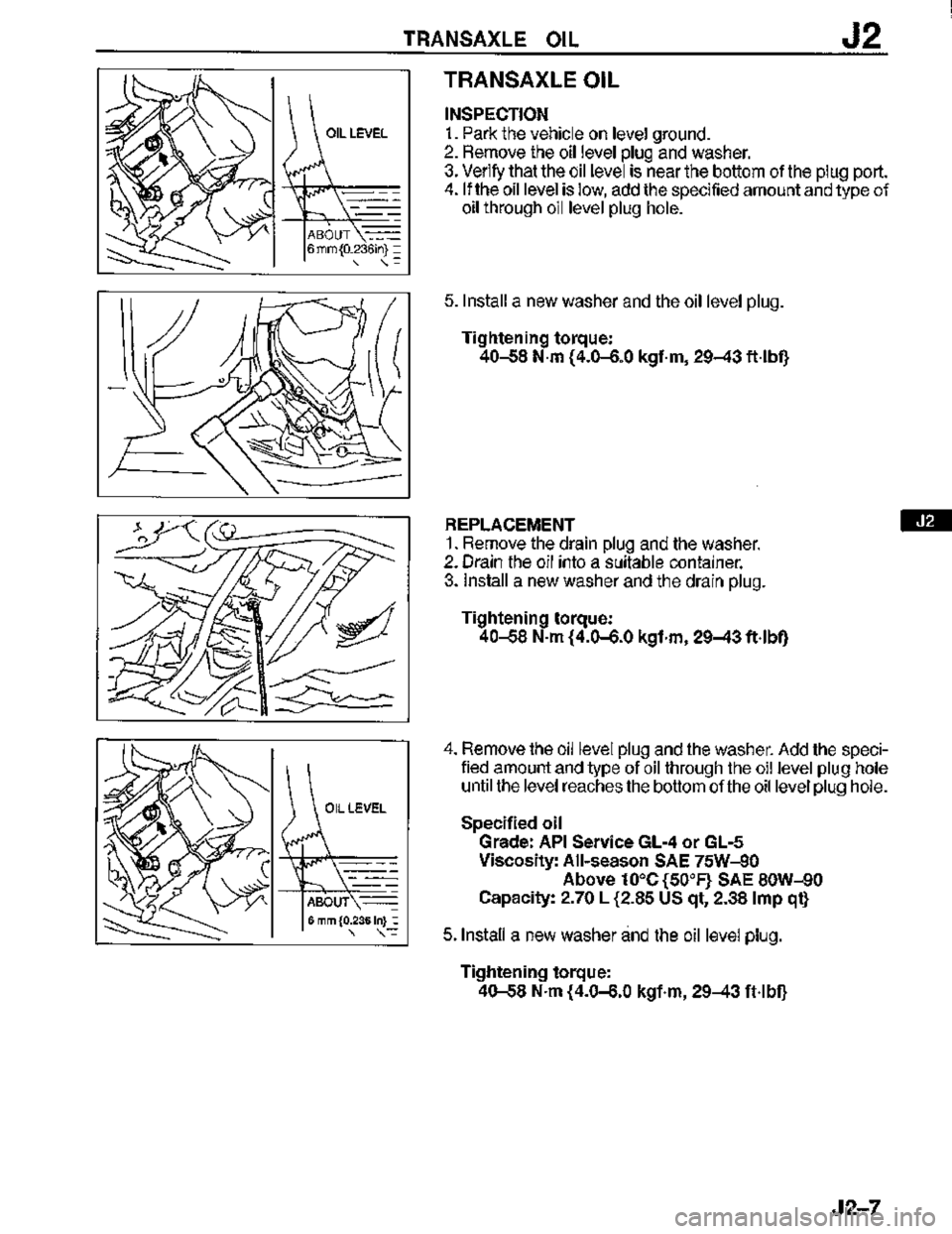 MAZDA MX-3 1995 Workshop Manual MAZDA MX-3 1995 Workshop Manual