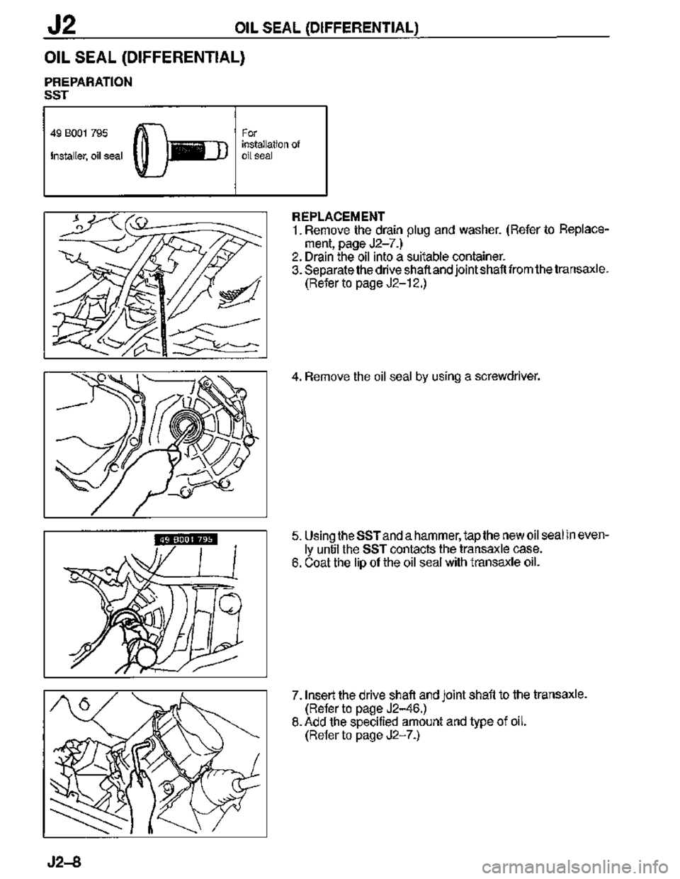 MAZDA MX-3 1995 Workshop Manual MAZDA MX-3 1995 Workshop Manual