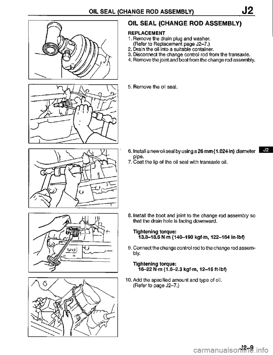 MAZDA MX-3 1995 Workshop Manual MAZDA MX-3 1995 Workshop Manual