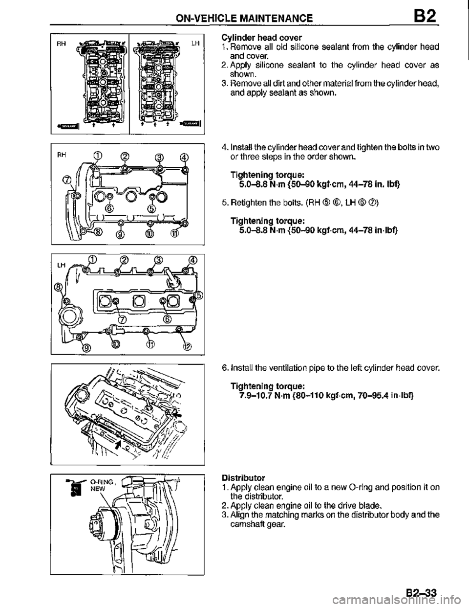 MAZDA MX-3 1995 Service Manual 