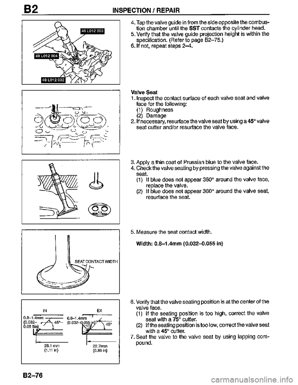 MAZDA MX-3 1995 Manual Online MAZDA MX-3 1995 Manual Online