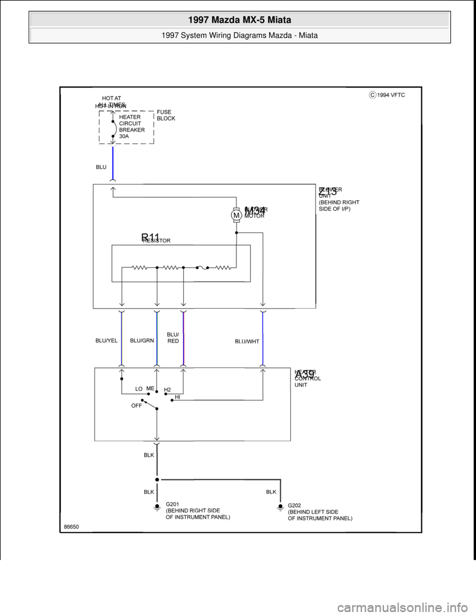 MAZDA MX-5 1997  Factory Repair Manual  
1997 Mazda MX-5 Miata 
1997 System Wiring Diagrams Mazda - Miata  
Microsoft  
Sunday, July 05, 2009 1:31:51 PMPage 4 © 2005 Mitchell Repair Information Company, LLC.  