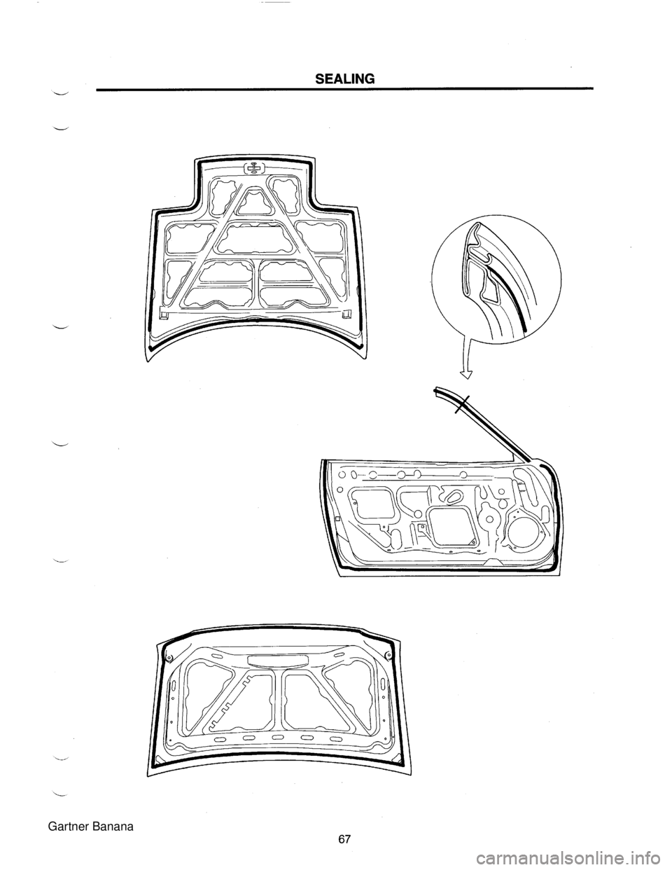 MAZDA MX-5 1994  Workshop Manual SEALING w   Gartner Banana  