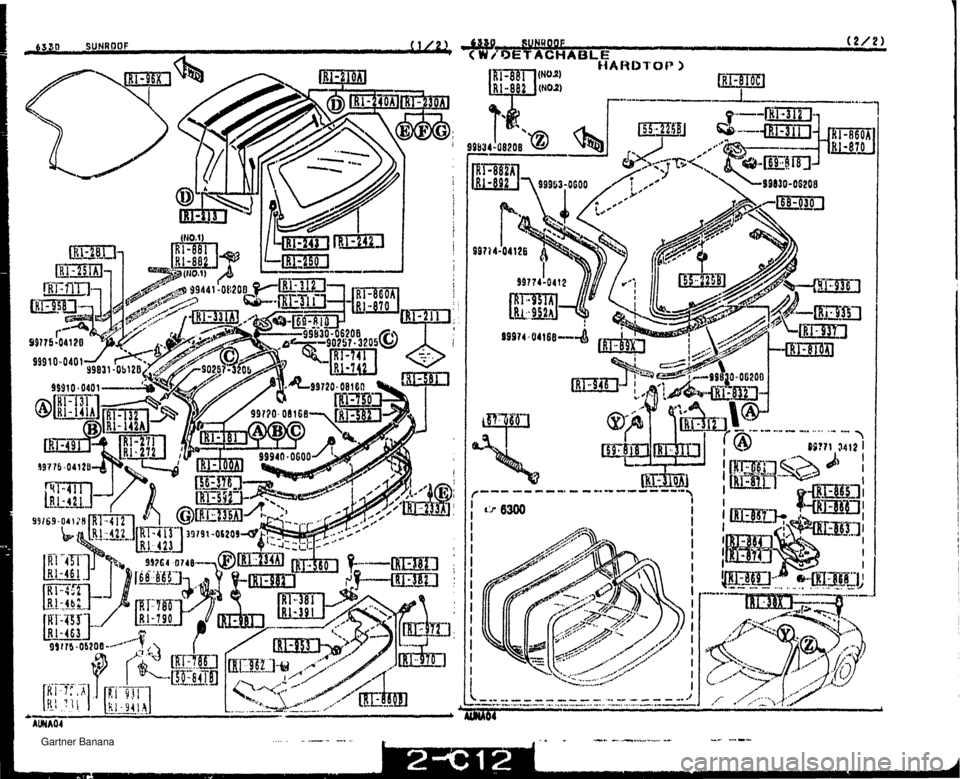 MAZDA MX-5 1994  Workshop Manual --- (NOS) HAROT OF* > (NO91 iIEBEl I   Gartner Banana  