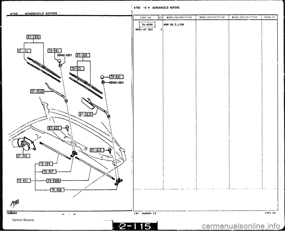 MAZDA MX-5 1994  Workshop Manual   Gartner Banana  