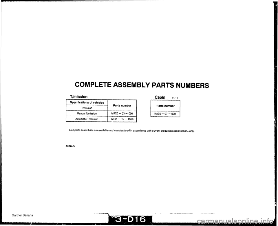 MAZDA MX-5 1994  Workshop Manual   Gartner Banana  