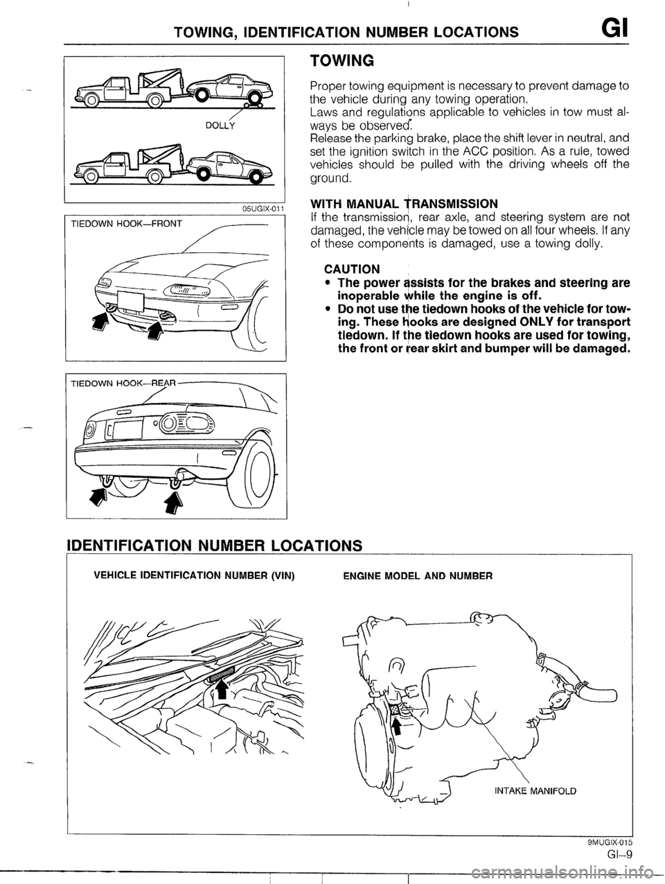 MAZDA MX-5 1990 User Guide 