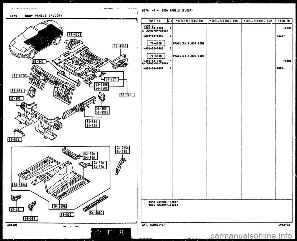 MAZDA MX-5 1990 Workshop Manual MAZDA MX-5 1990 Workshop Manual
