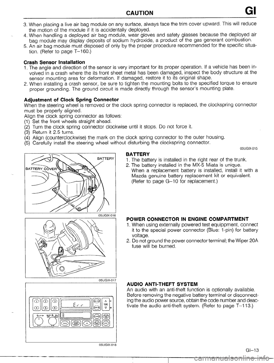 MAZDA MX-5 1990 User Guide 