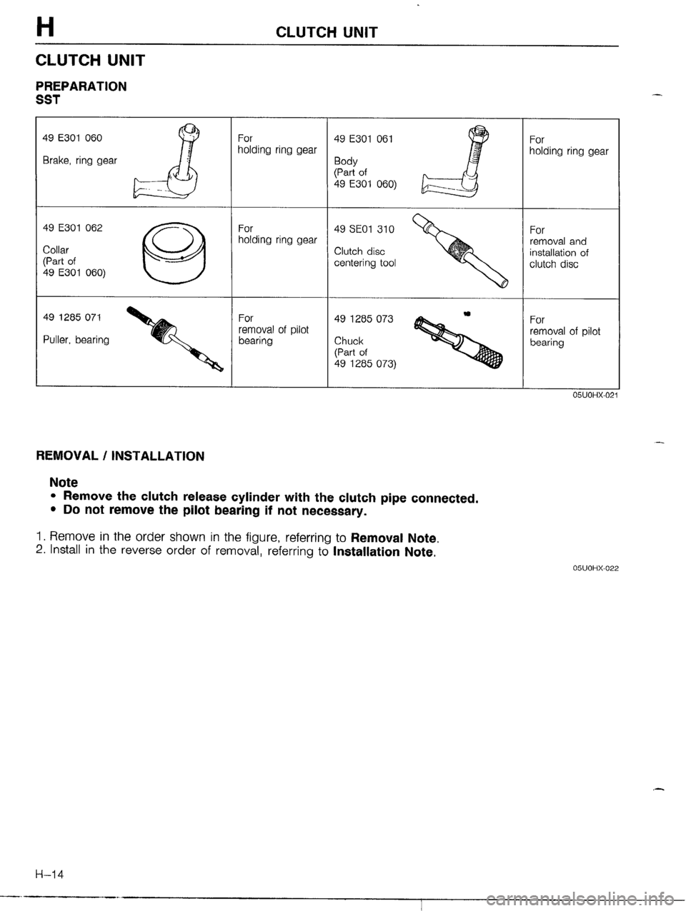 MAZDA MX-5 1990 Workshop Manual MAZDA MX-5 1990 Workshop Manual