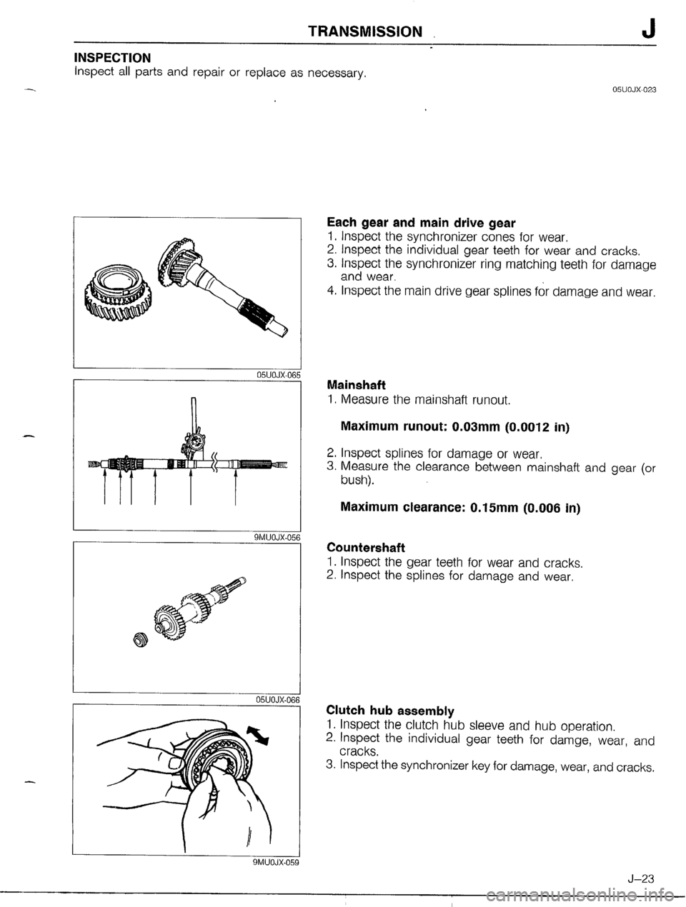 MAZDA MX-5 1990  Workshop Manual 