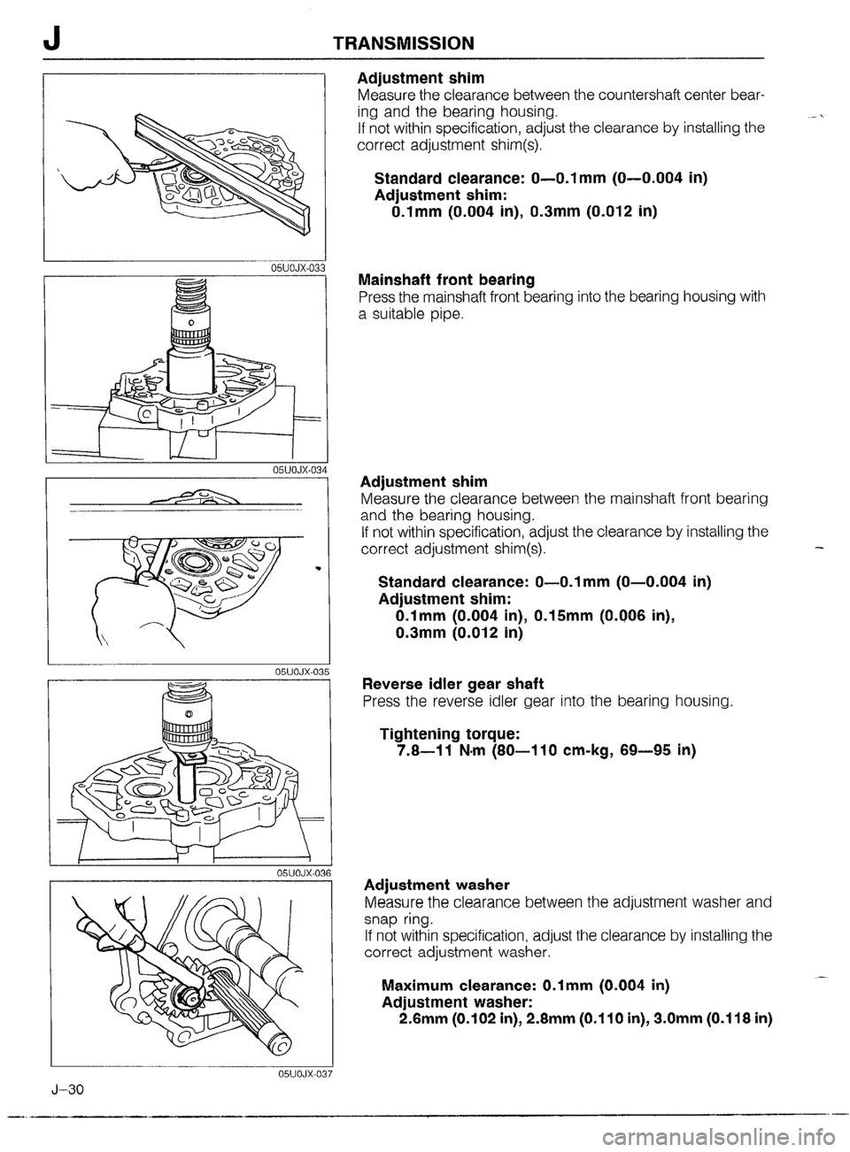 MAZDA MX-5 1990 Workshop Manual MAZDA MX-5 1990 Workshop Manual