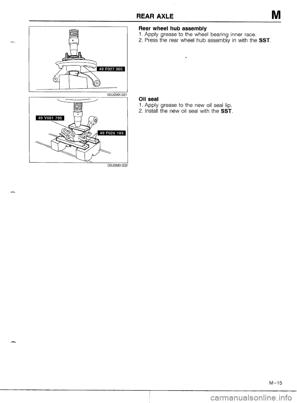 MAZDA MX-5 1990 Workshop Manual MAZDA MX-5 1990 Workshop Manual