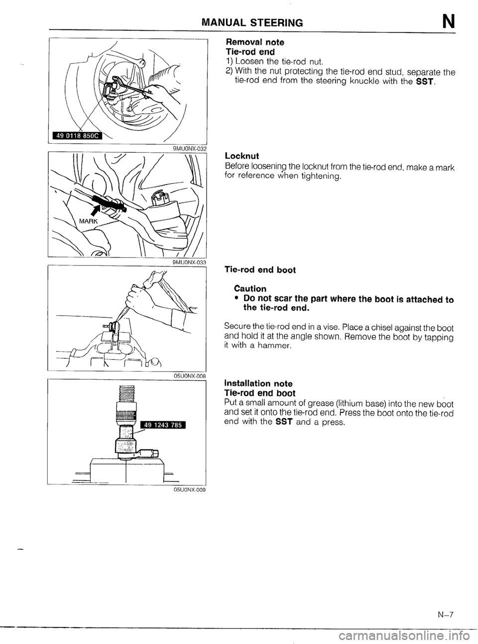 MAZDA MX-5 1990  Workshop Manual 