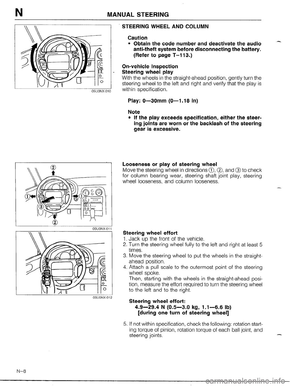 MAZDA MX-5 1990  Workshop Manual 