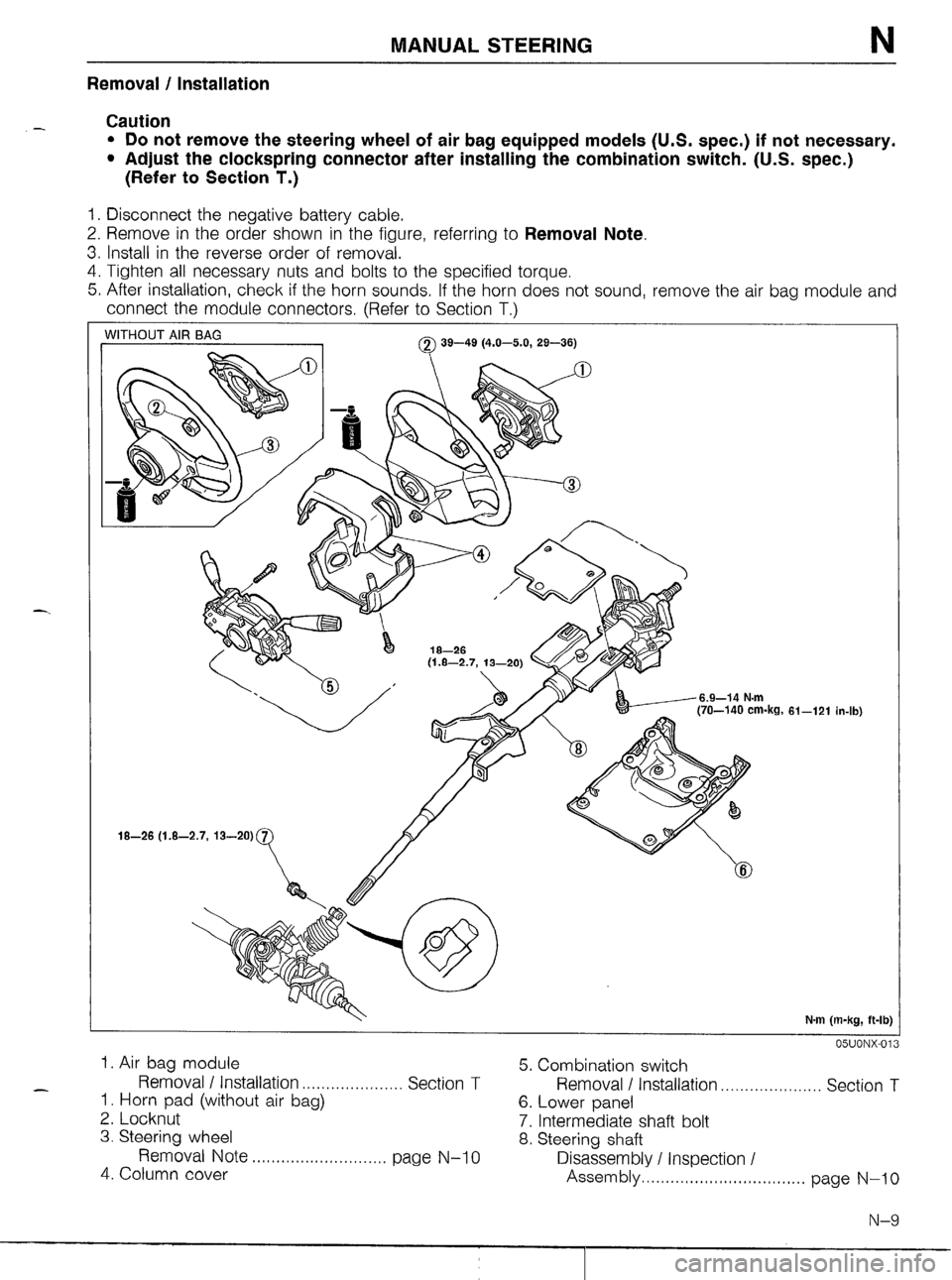 MAZDA MX-5 1990  Workshop Manual 