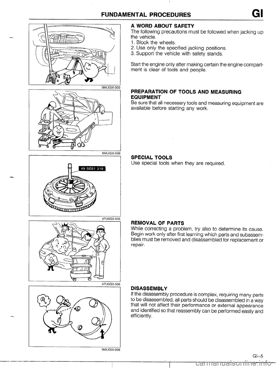 MAZDA MX-5 1990  Workshop Manual 