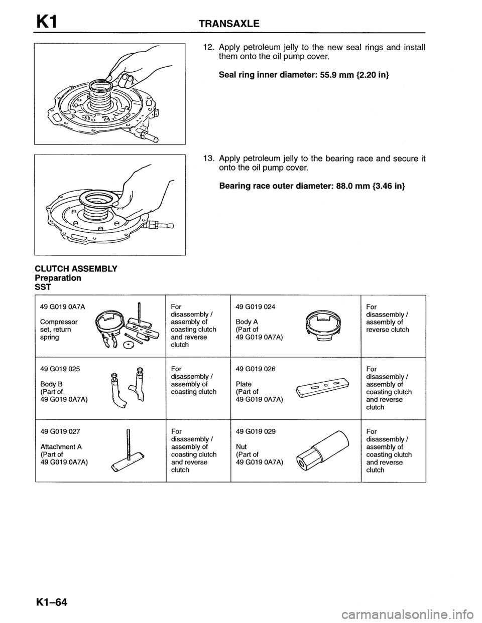MAZDA MX-6 1996 Workshop Manual MAZDA MX-6 1996 Workshop Manual