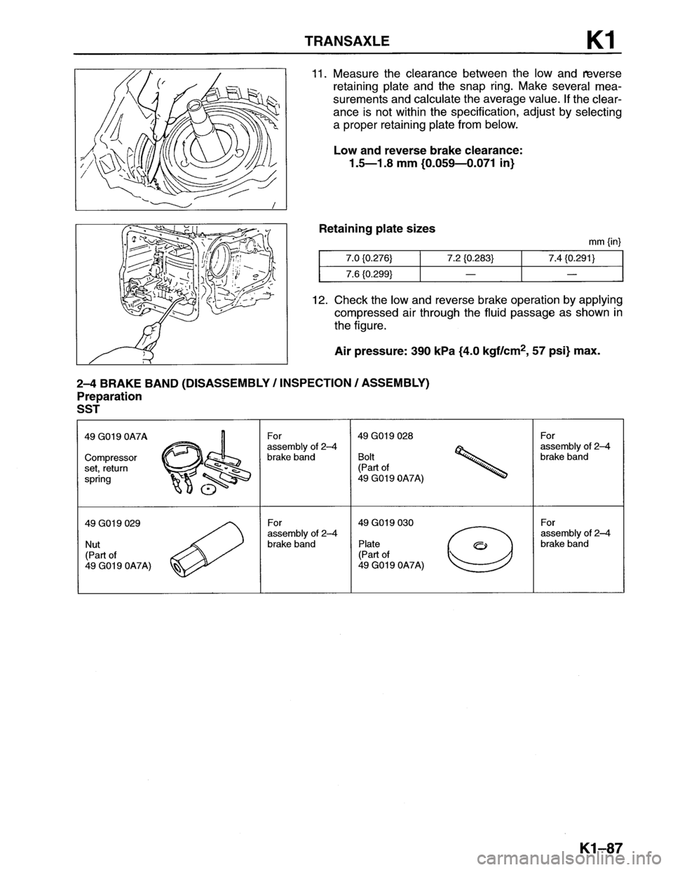 MAZDA MX-6 1996 Workshop Manual MAZDA MX-6 1996 Workshop Manual