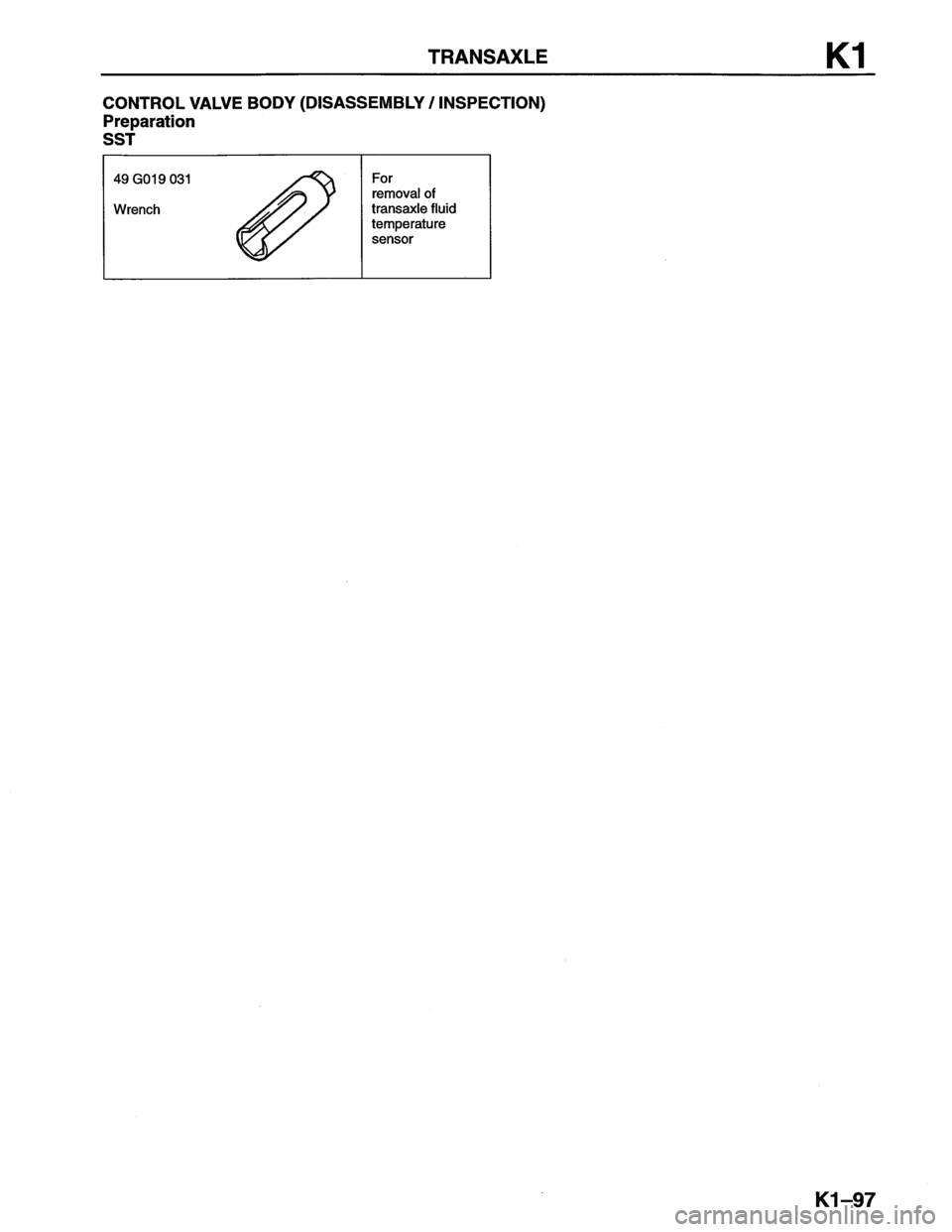 MAZDA MX-6 1996 Workshop Manual MAZDA MX-6 1996 Workshop Manual
