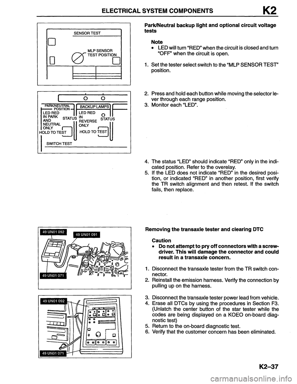 MAZDA MX-6 1996 Workshop Manual MAZDA MX-6 1996 Workshop Manual