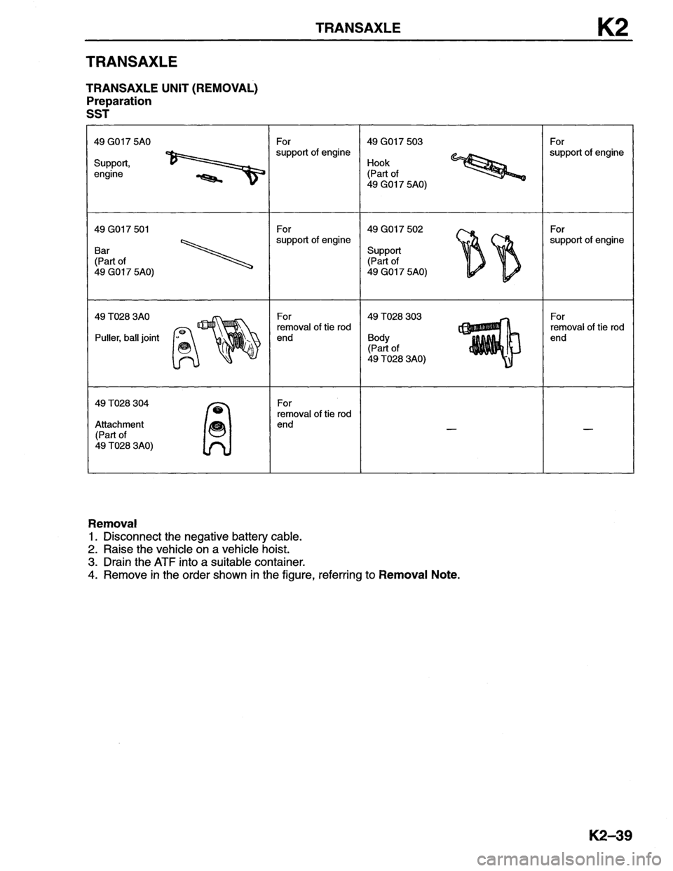 MAZDA MX-6 1996 Workshop Manual MAZDA MX-6 1996 Workshop Manual