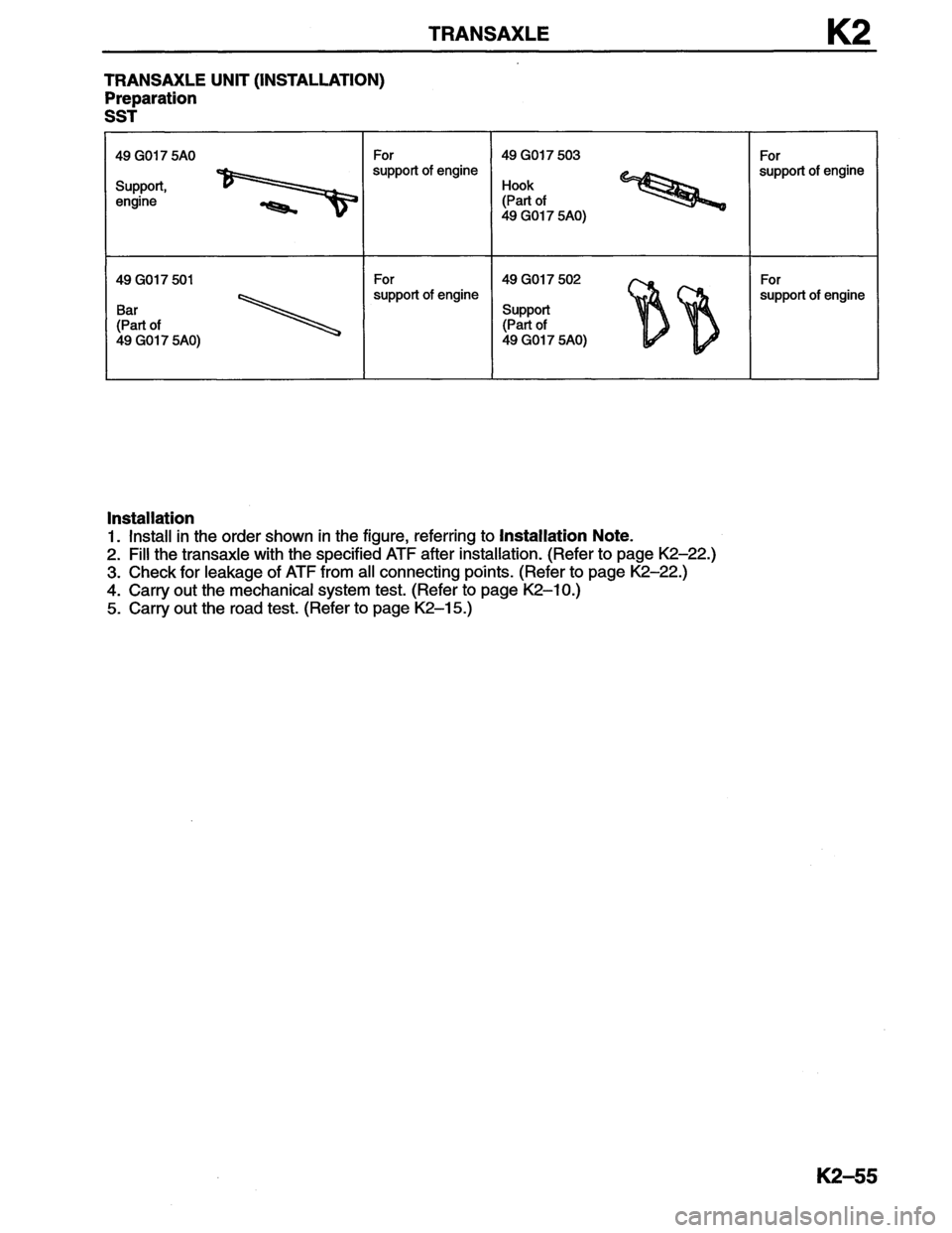 MAZDA MX-6 1996 Workshop Manual MAZDA MX-6 1996 Workshop Manual
