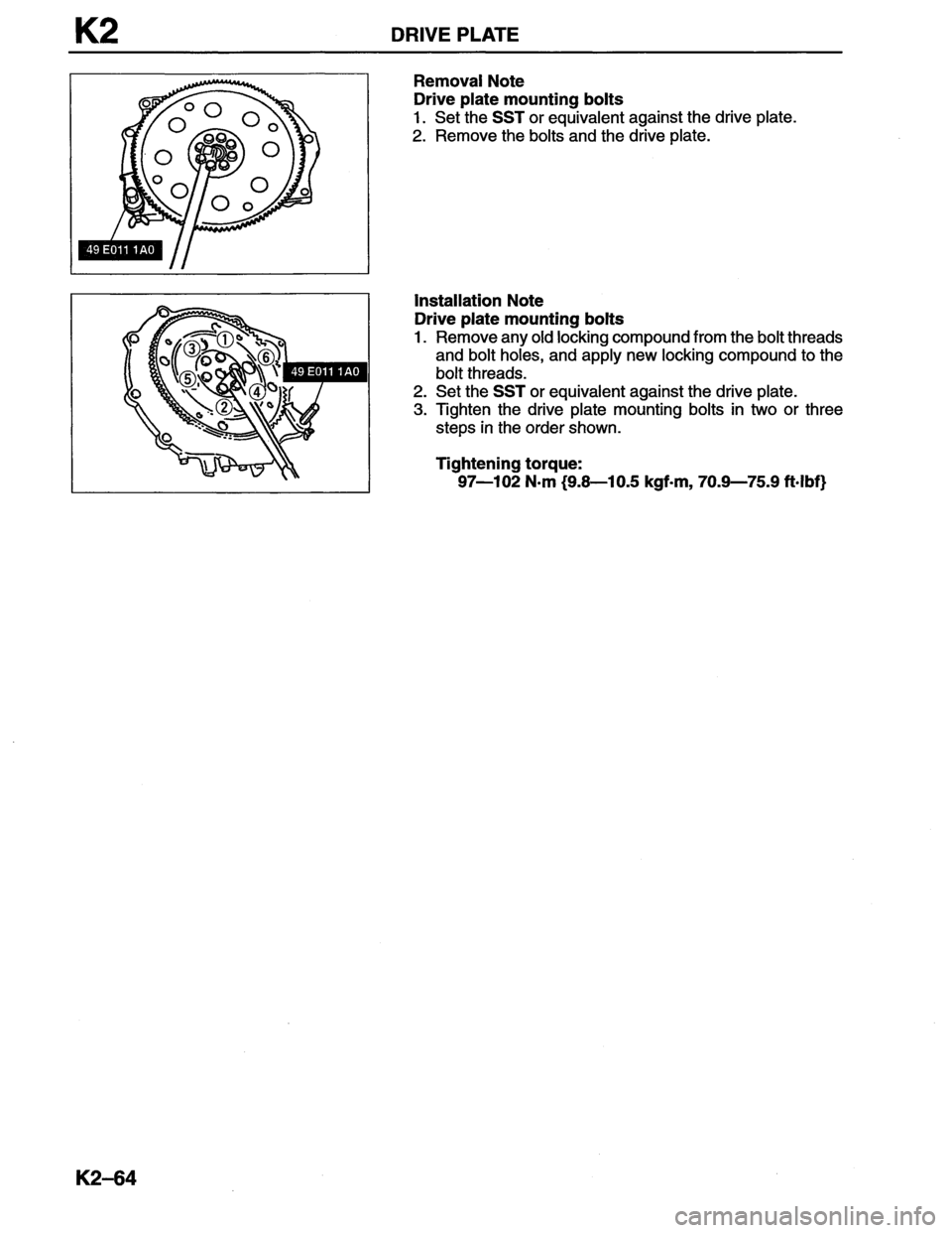 MAZDA MX-6 1996 Workshop Manual MAZDA MX-6 1996 Workshop Manual