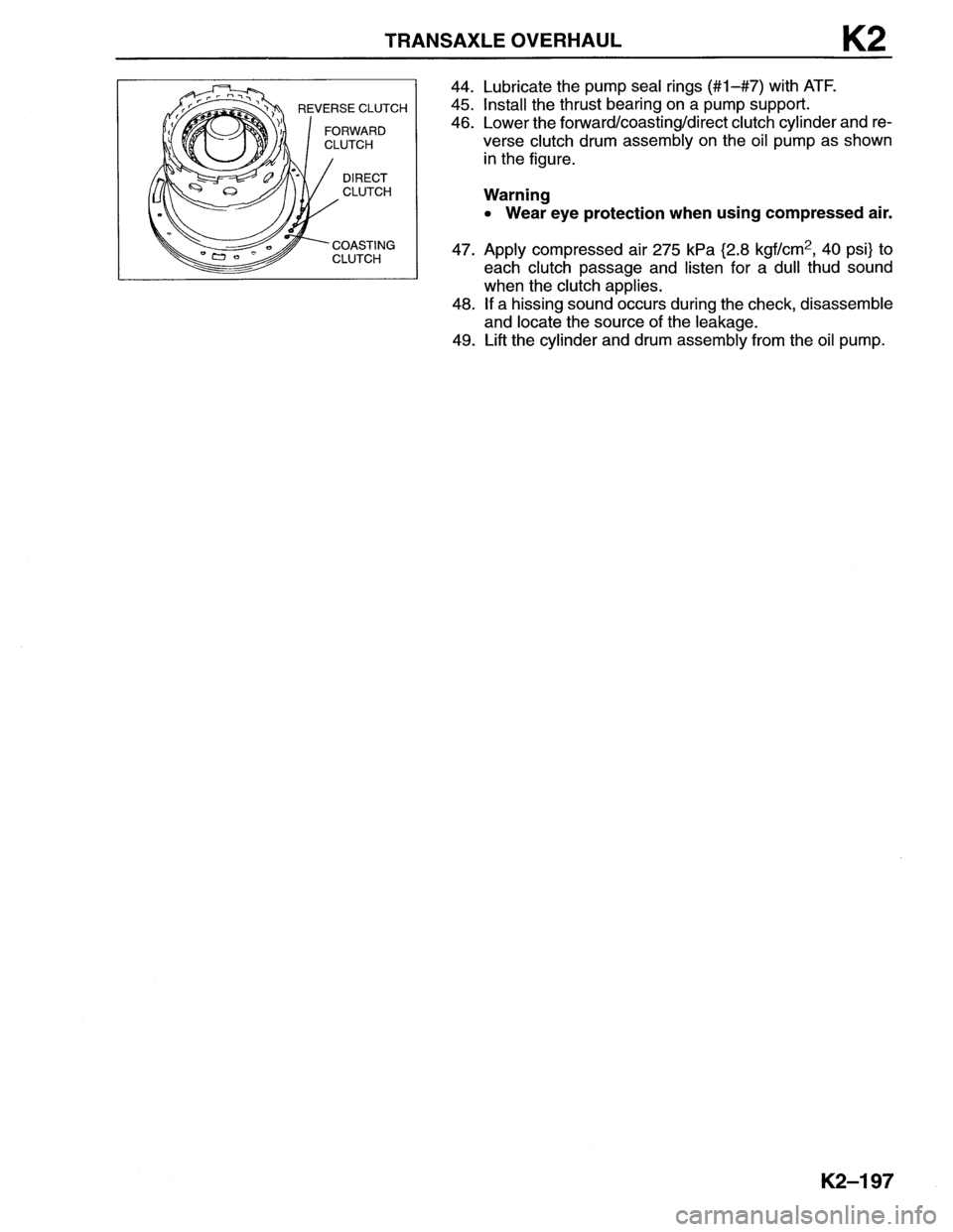 MAZDA MX-6 1996 Workshop Manual MAZDA MX-6 1996 Workshop Manual