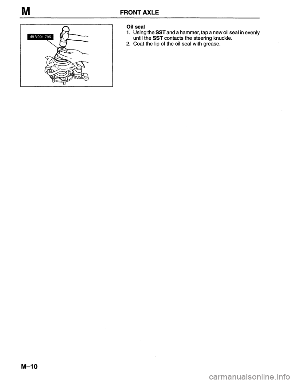 MAZDA MX-6 1996 Workshop Manual MAZDA MX-6 1996 Workshop Manual