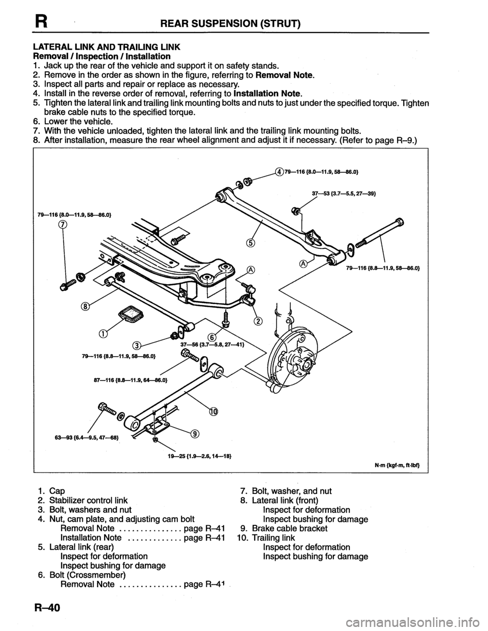 MAZDA MX-6 1996  Workshop Manual 