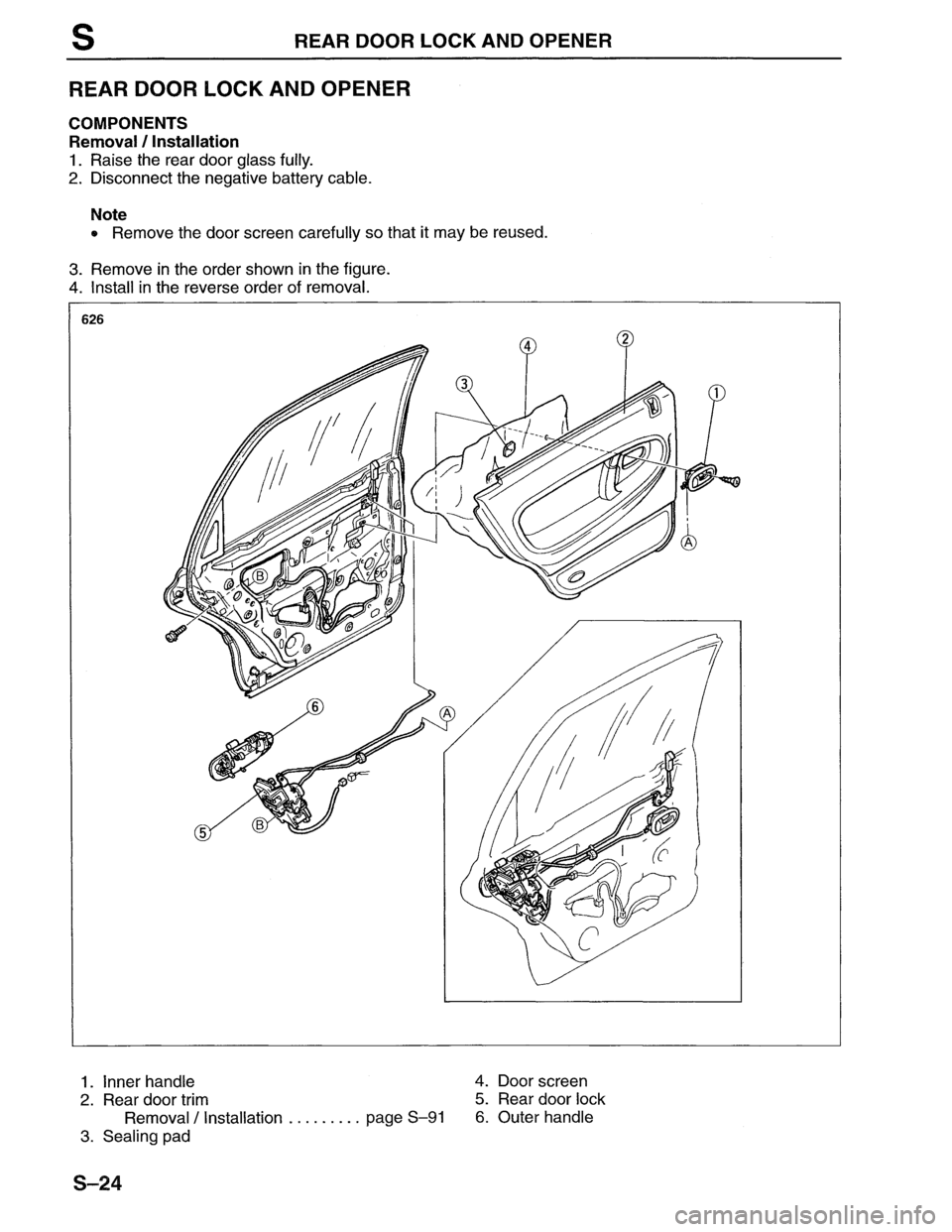 MAZDA MX-6 1996 Workshop Manual MAZDA MX-6 1996 Workshop Manual