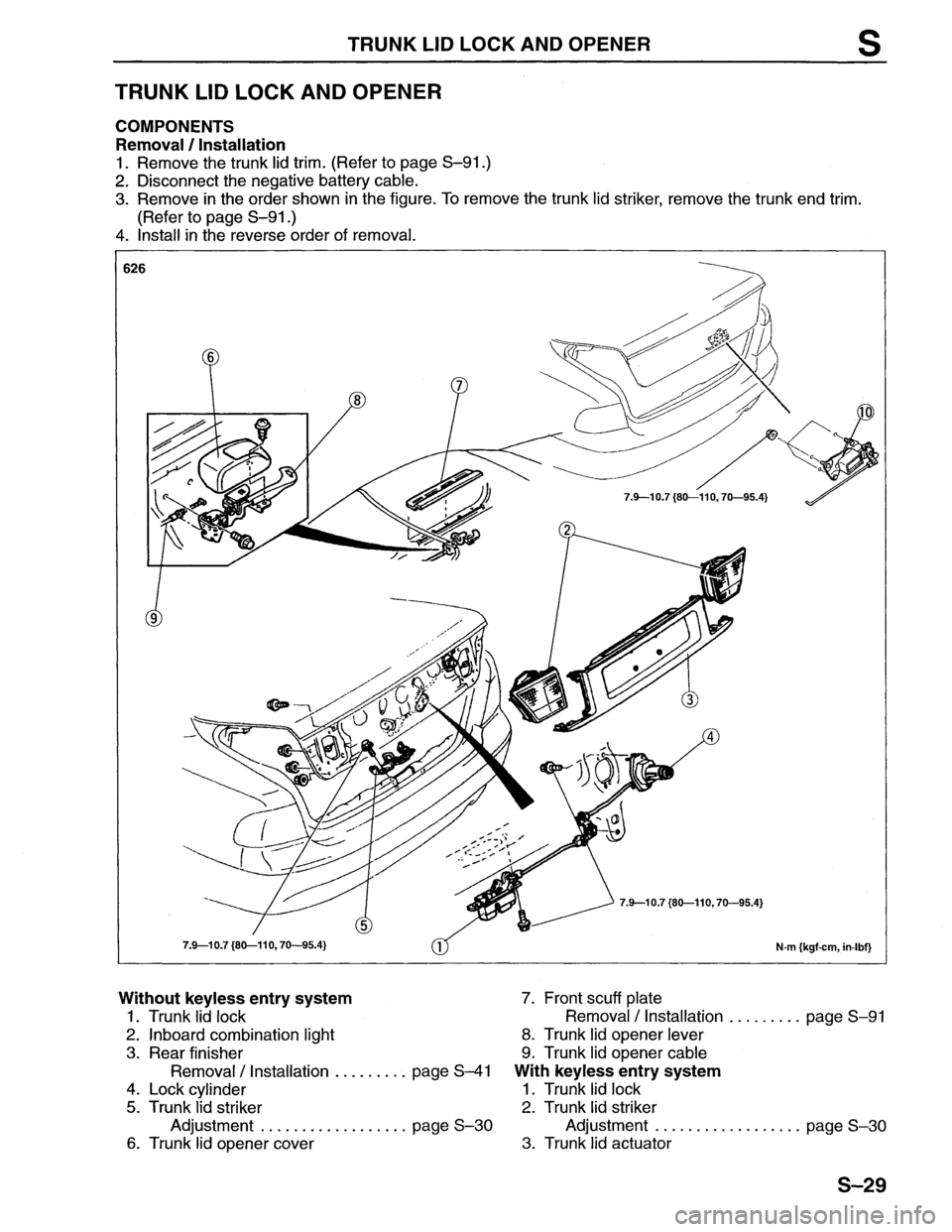 MAZDA MX-6 1996 Workshop Manual MAZDA MX-6 1996 Workshop Manual