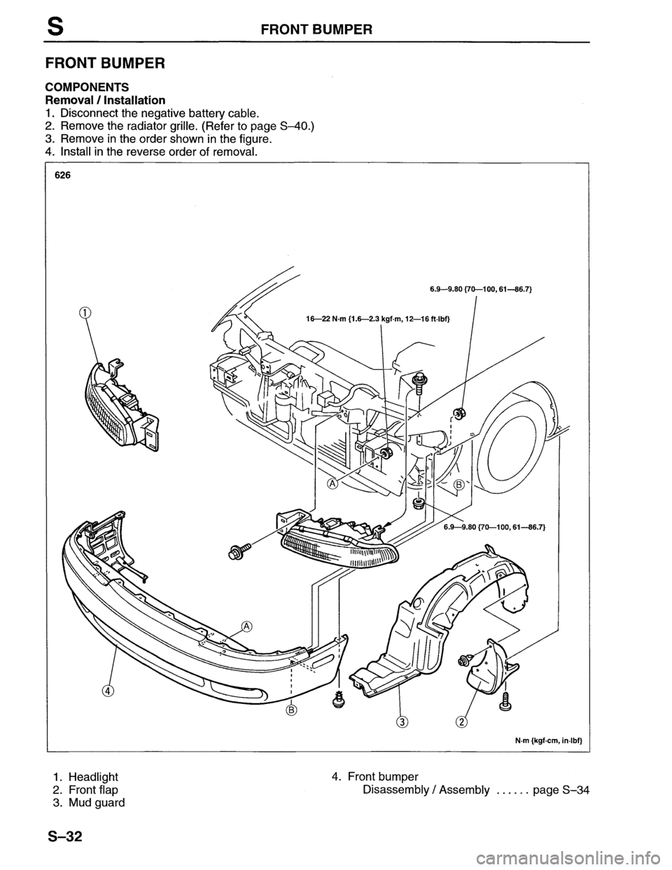 MAZDA MX-6 1996 Workshop Manual MAZDA MX-6 1996 Workshop Manual