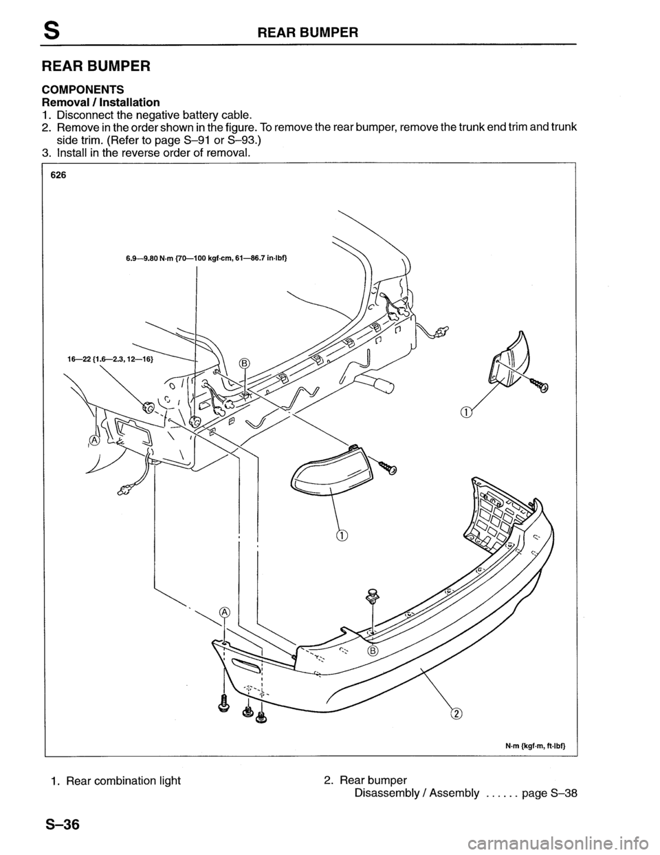 MAZDA MX-6 1996 Workshop Manual MAZDA MX-6 1996 Workshop Manual