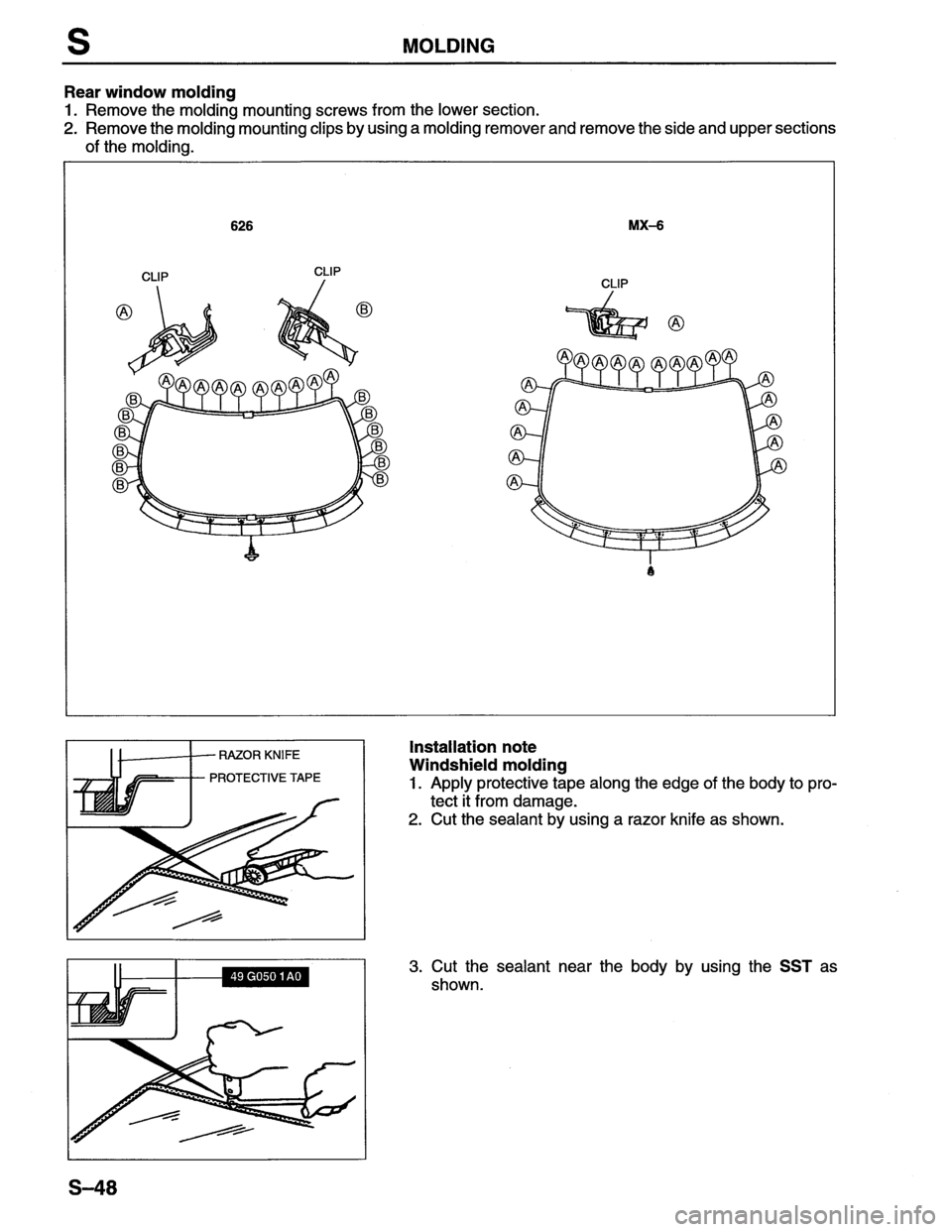 MAZDA MX-6 1996 Workshop Manual MAZDA MX-6 1996 Workshop Manual