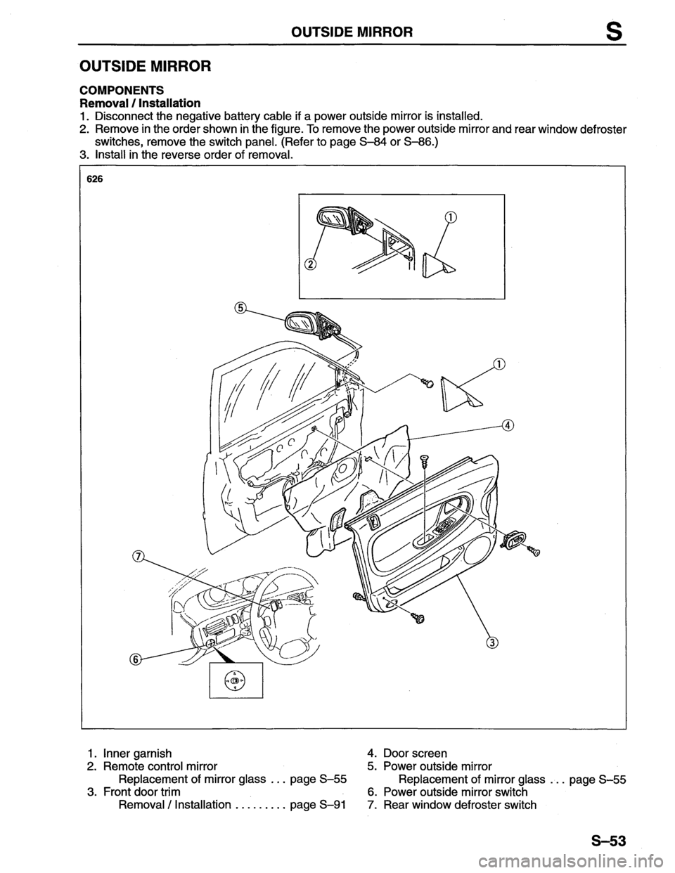 MAZDA MX-6 1996 Workshop Manual MAZDA MX-6 1996 Workshop Manual