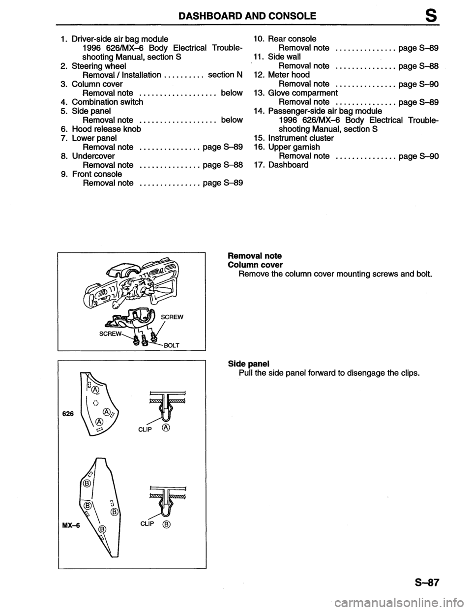 MAZDA MX-6 1996 Workshop Manual MAZDA MX-6 1996 Workshop Manual