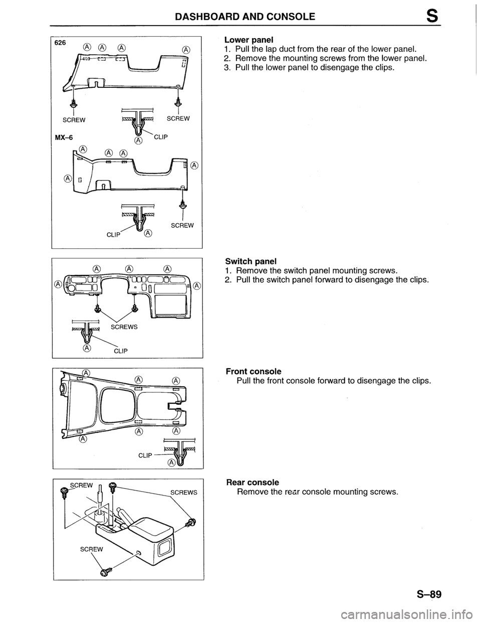 MAZDA MX-6 1996 Workshop Manual MAZDA MX-6 1996 Workshop Manual