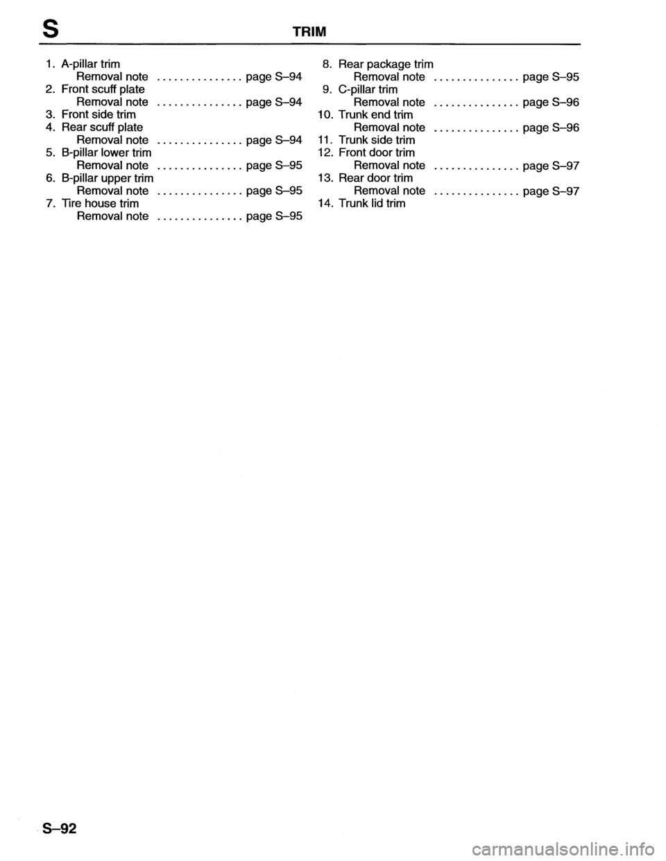 MAZDA MX-6 1996 Workshop Manual MAZDA MX-6 1996 Workshop Manual