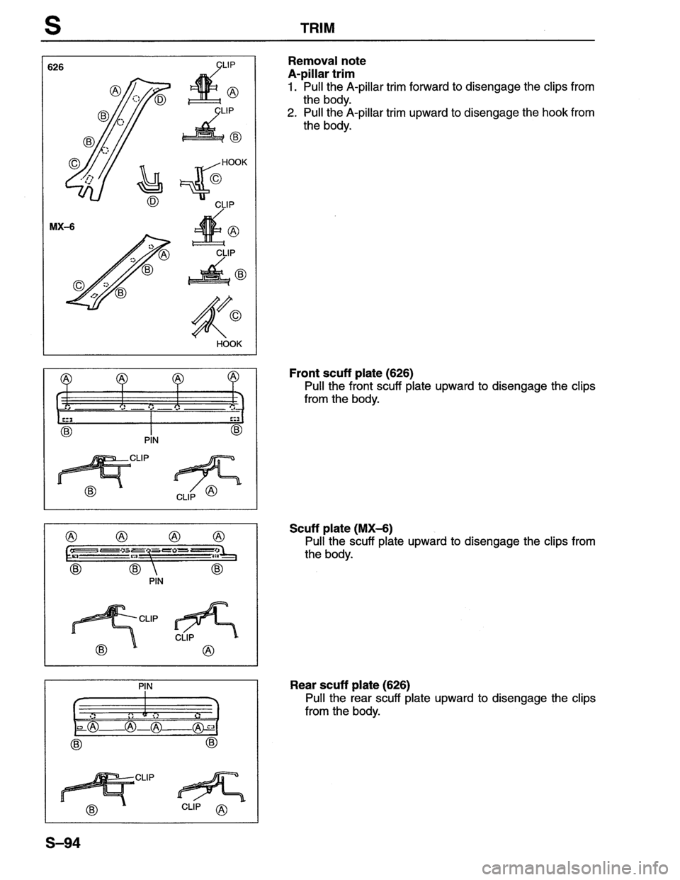 MAZDA MX-6 1996 Workshop Manual MAZDA MX-6 1996 Workshop Manual
