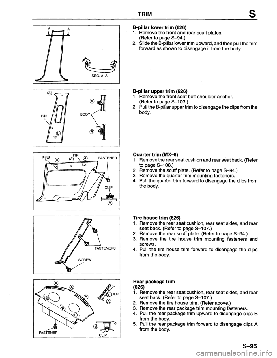 MAZDA MX-6 1996 Workshop Manual MAZDA MX-6 1996 Workshop Manual